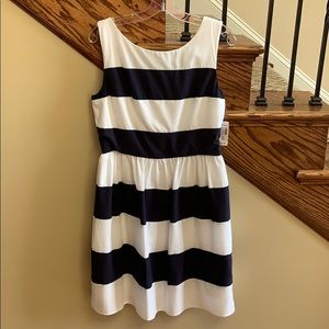 Dress Barn Navy and White Striped Spring dress